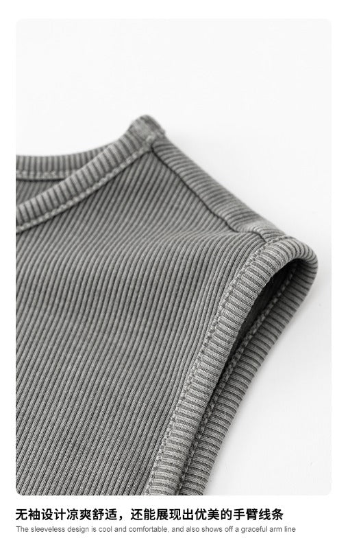 275 Gsm Slim Tanks Skinny Knitted Cotton Rib Vest
