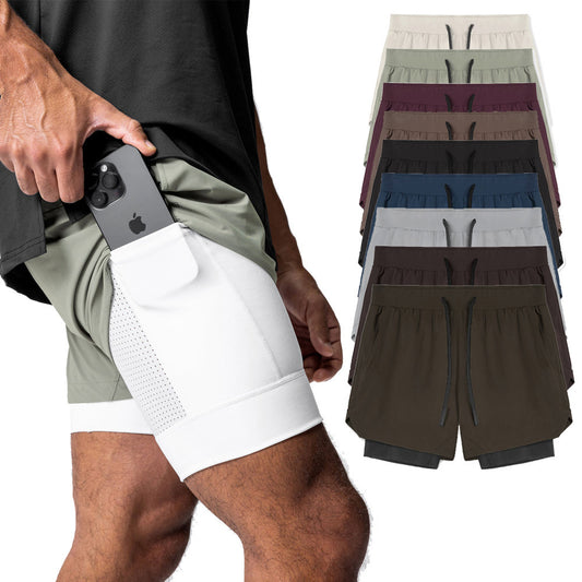Double-layer Shorts Fitness Sport Ammonia Running Training Shorts