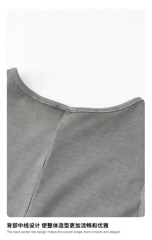 275 Gsm Slim Tanks Skinny Knitted Cotton Rib Vest