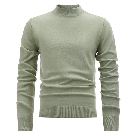 Cashmere Mens Jumper Half Collar Sweater HS Code 6109100000 - Customized Item