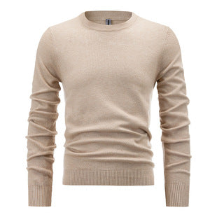 Cream Cashmere Mens Jumper Crewneck Sweater  HS Code 6109100000 - Customized Item